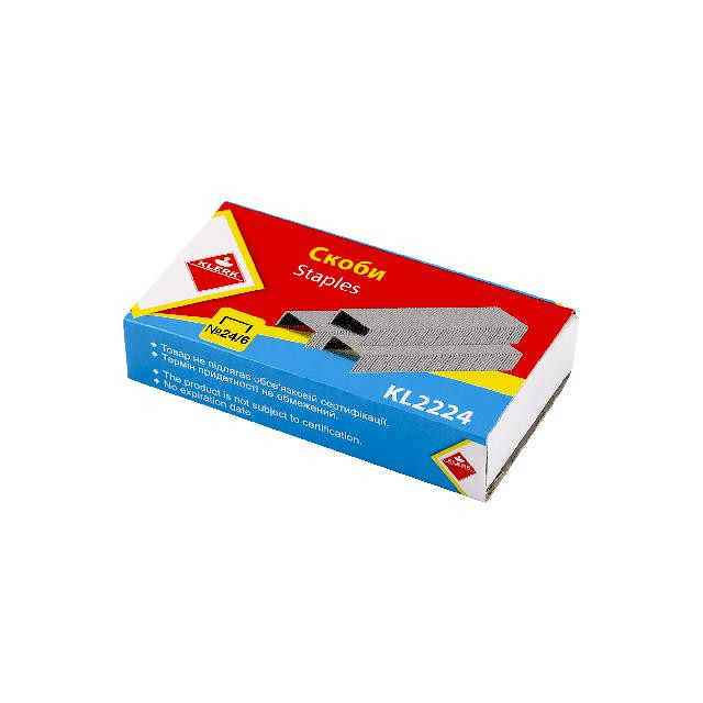 Скоби для степлера KLERK (KL2224), №24/6, 1000шт.